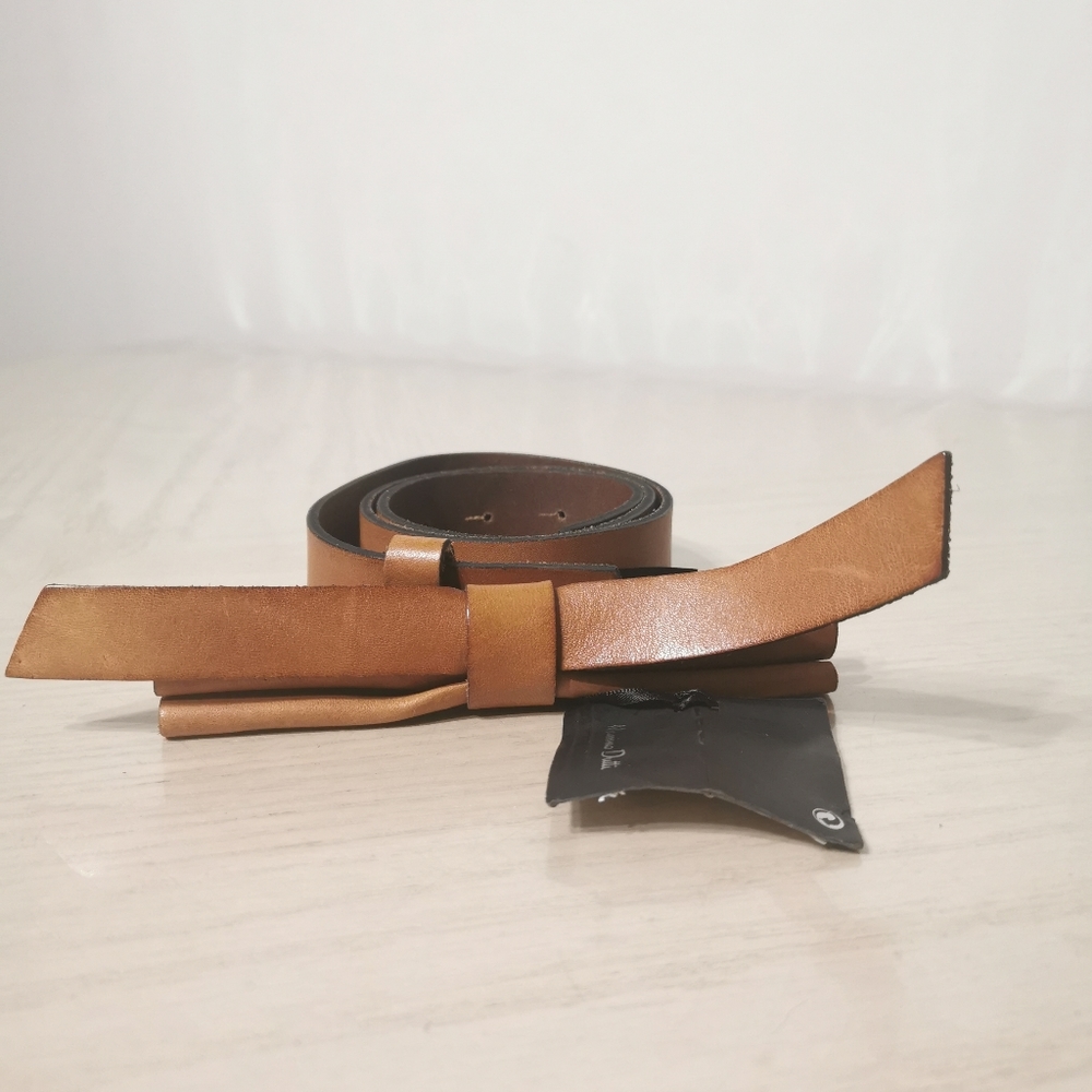 NWT! Massimo Dutti Leather Bow Belt